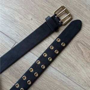 Black Belt with Gold Buckle
